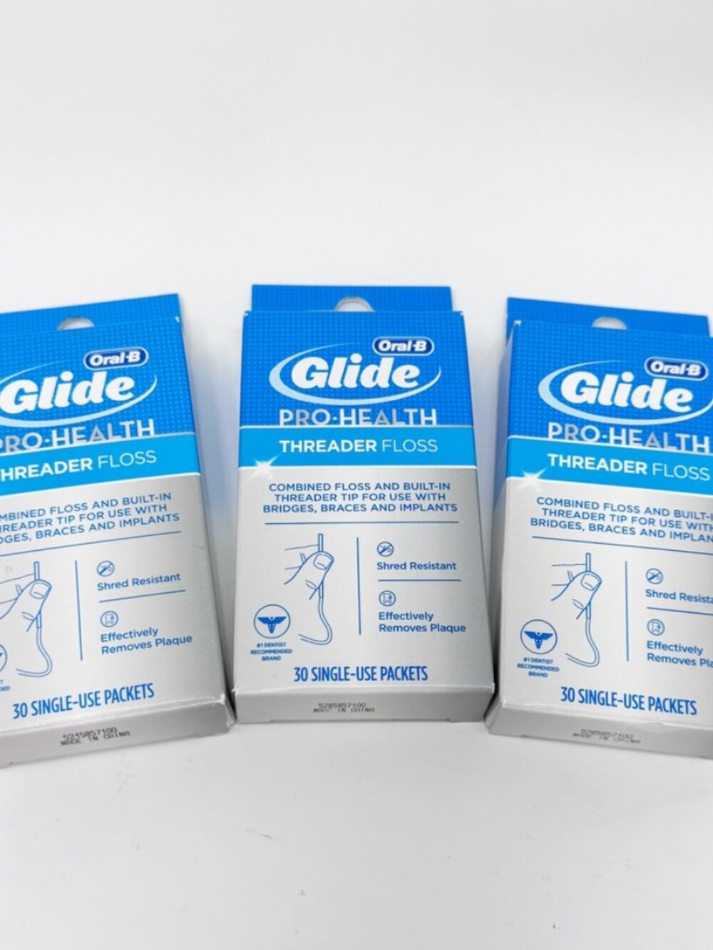 Lot 3 Oral B Glide Pro-Health Dental Threader Floss  30 Single Picks  Original